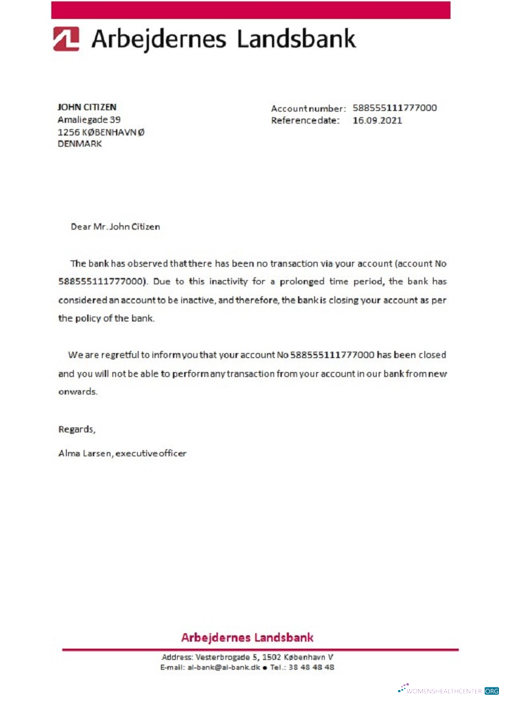 Download Denmark Arbejdernes Landsbank closure reference Photoshop template